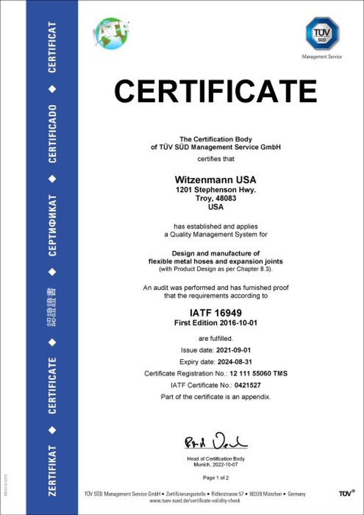 IATF 16949 Certificate Witzenmann USA_preview